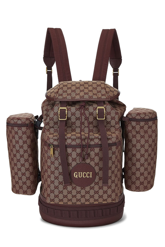 Gucci, Burgundy GG Canvas Alpina Trekking Backpack, Burgundy