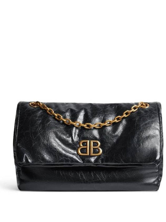 Luxury Balenciaga Trending 2025 Monaco Chain Strap Shoulder Bag Black