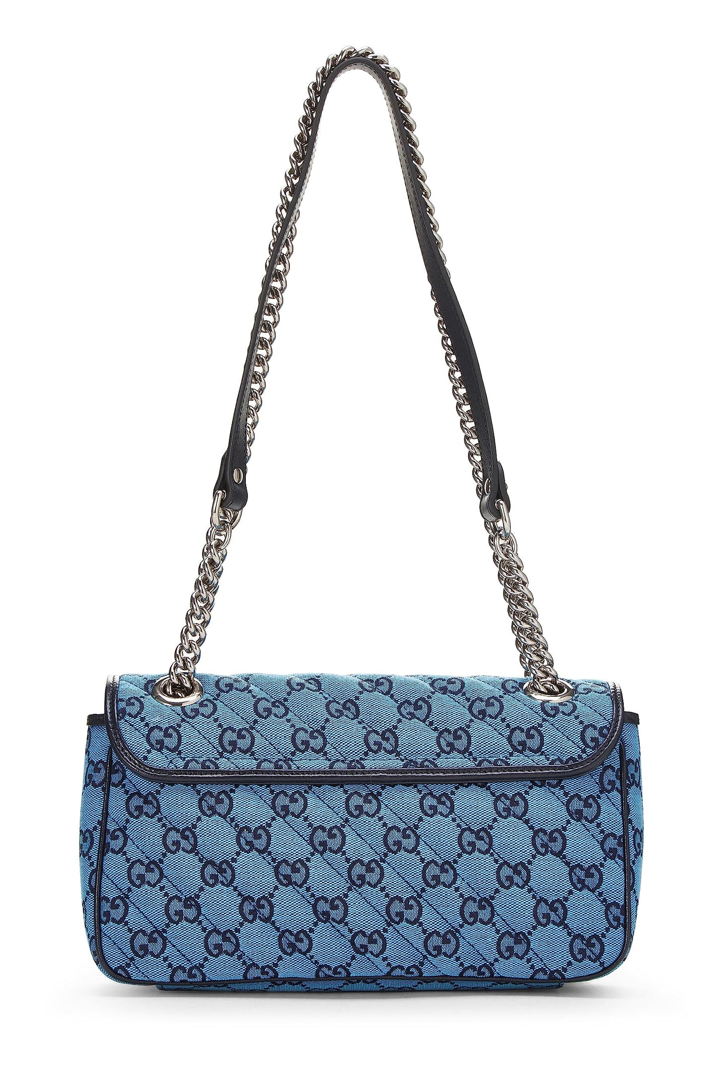 Gucci, Blue GG Canvas Marmont Shoulder Bag Small, Blue