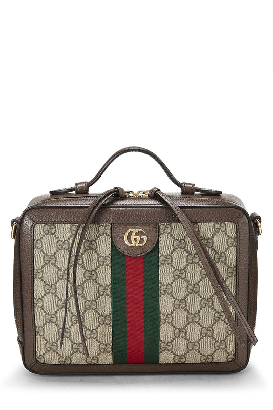 Gucci, Original GG Supreme Canvas Web Ophidia Shoulder Medium, Brown