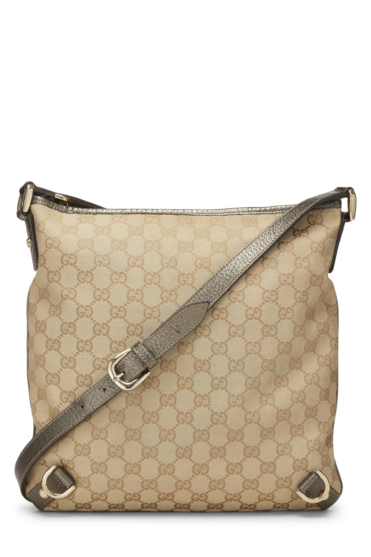 Gucci, Gold Original GG Canvas Abbey Messenger, Gold