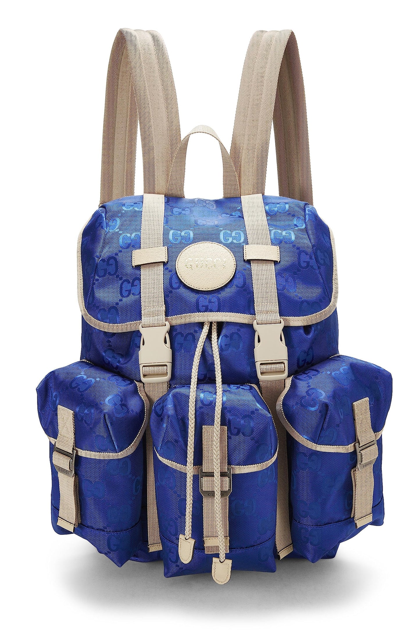 Gucci, Blue Nylon Off The Grid Backpack, Blue