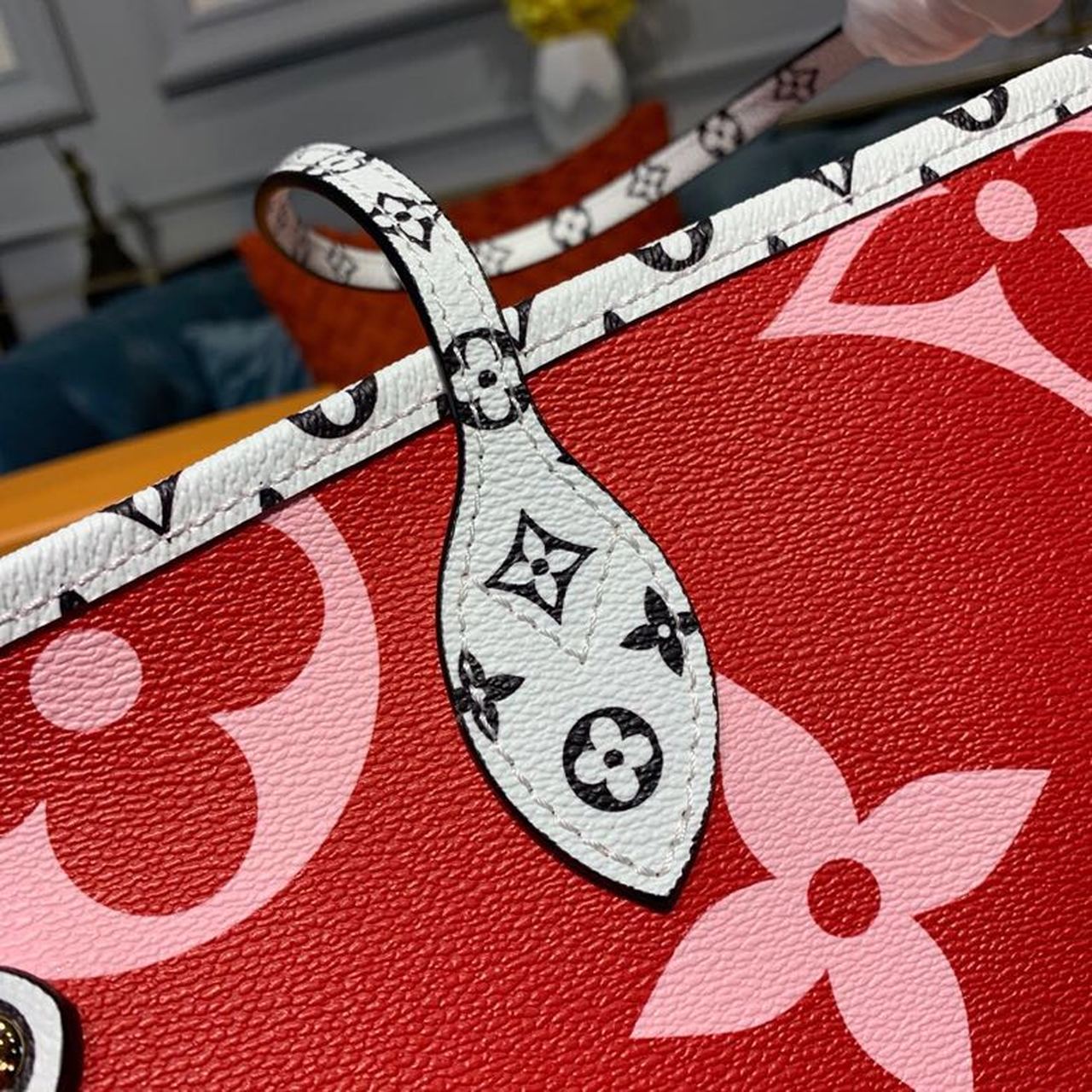 Top Quality Neverfull MM Tote Bag Monogram Canvas Red For Women, Womens Handbags 12.6in/32cm Top Quality M44567