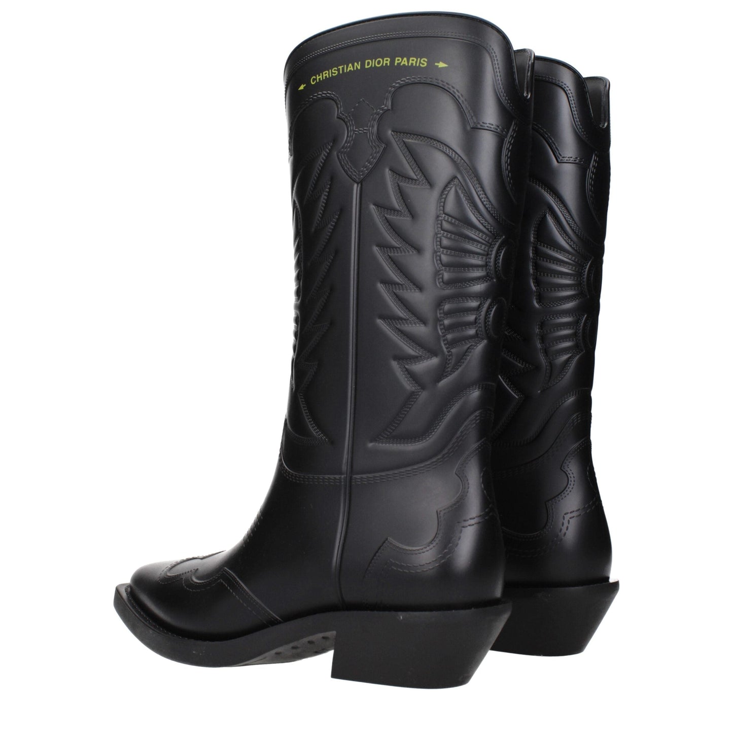 Christian Dior Black Cotton Women's Boots