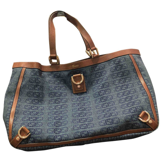 Gucci blue cloth handbag