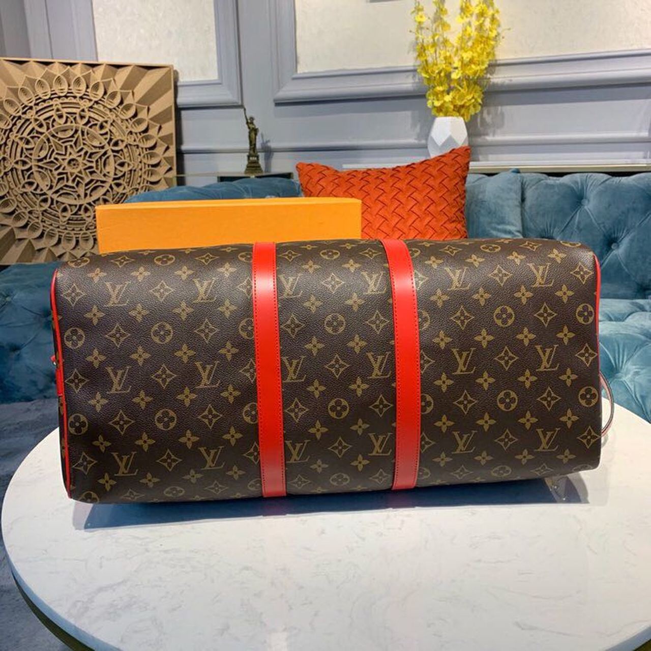 Top Quality Keepall Bandouliere 50 Monogram Canvas Red For Men, Bags 19.7in/50cm Top Quality M44740