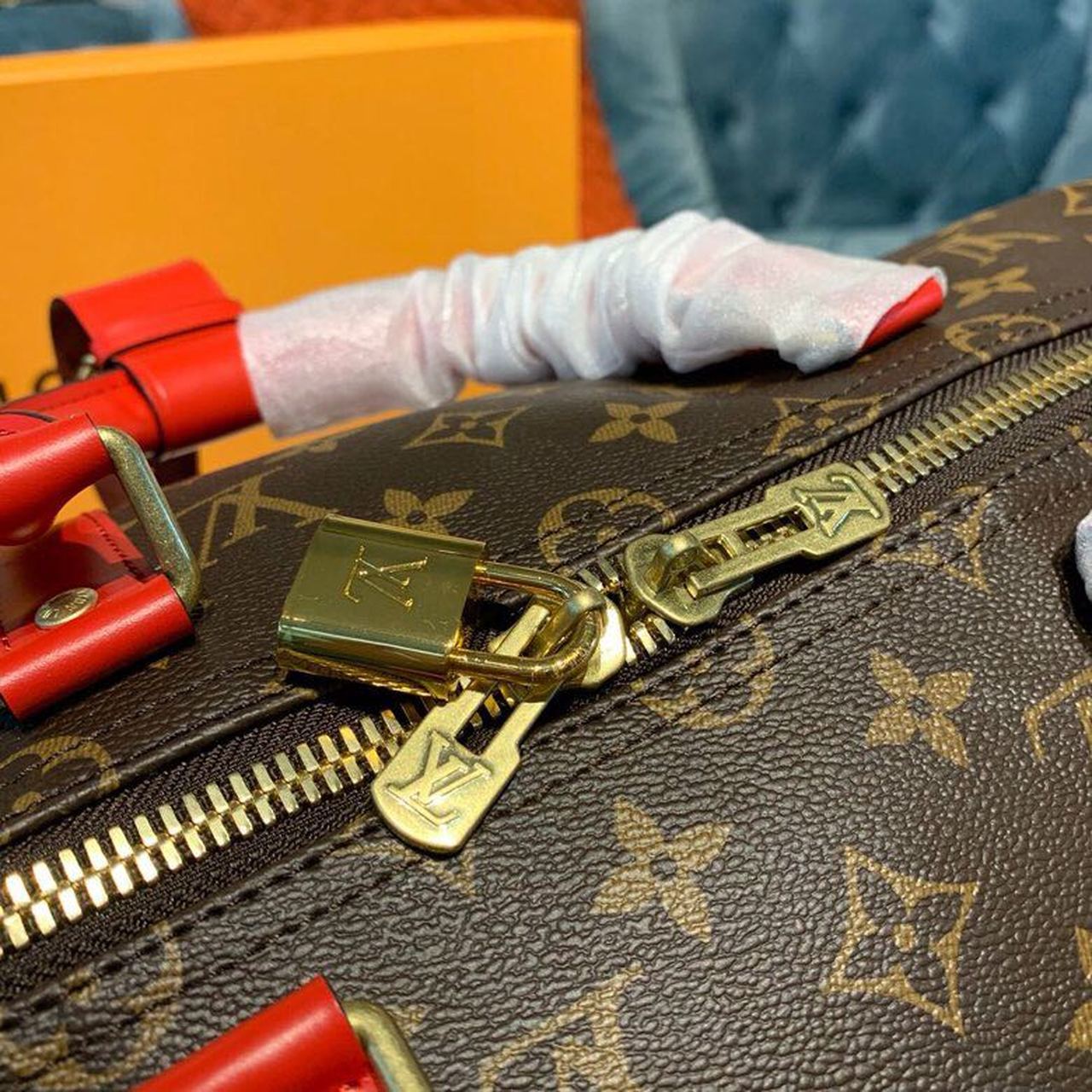 Top Quality Keepall Bandouliere 50 Monogram Canvas Red For Men, Bags 19.7in/50cm Top Quality M44740