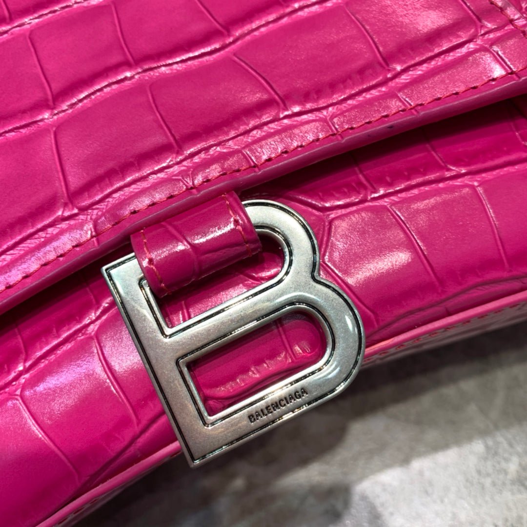 Top Quality Hourglass Handbag In Dark Pink, For Women,  Bags 9.8in/25cm