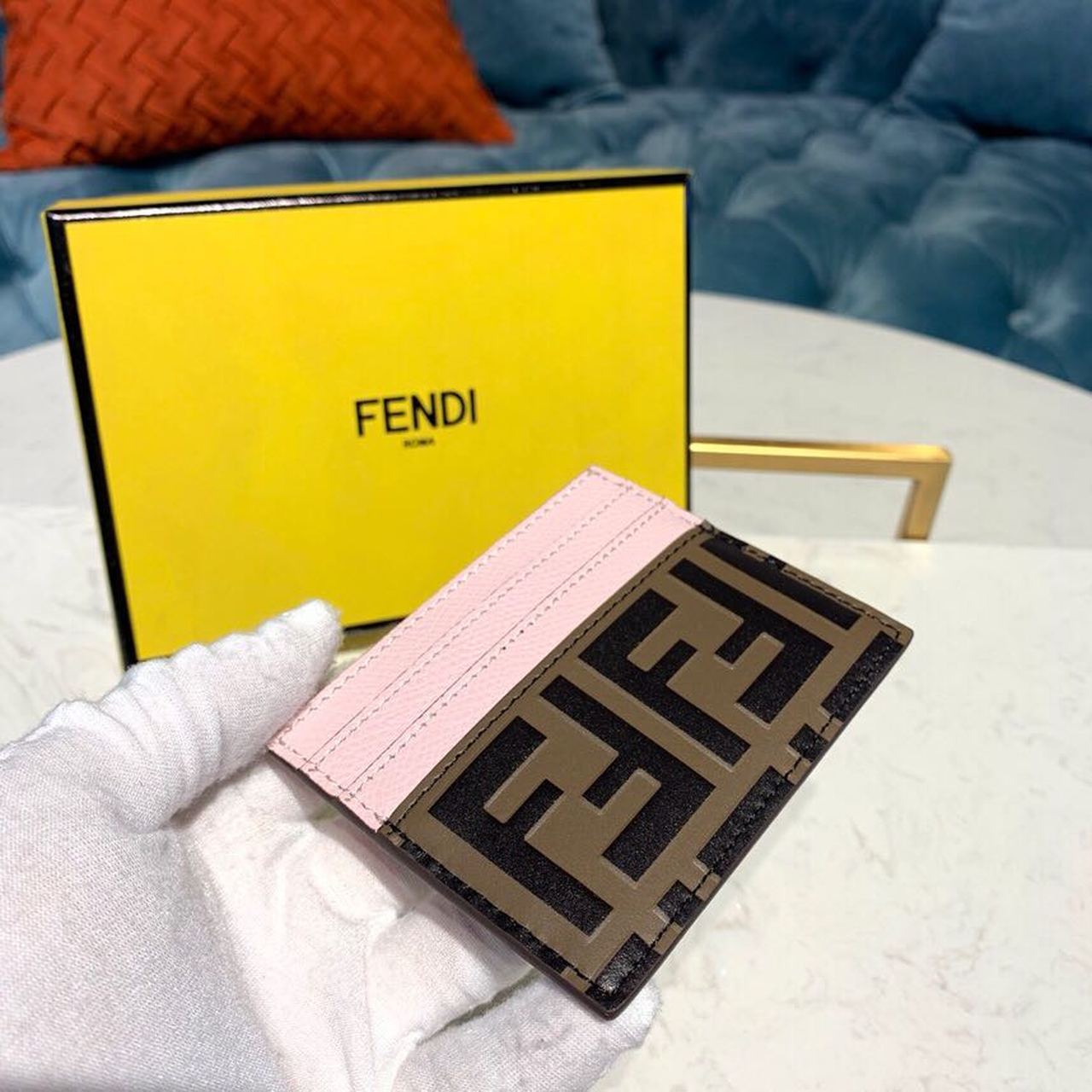 Top QualityTop Quality Card Holder Light Pink For Women, Women’s Wallet 3.9in/10cm FF 8M0269