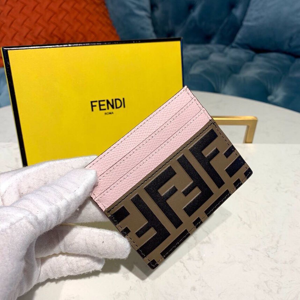 Top QualityTop Quality Card Holder Light Pink For Women, Women’s Wallet 3.9in/10cm FF 8M0269