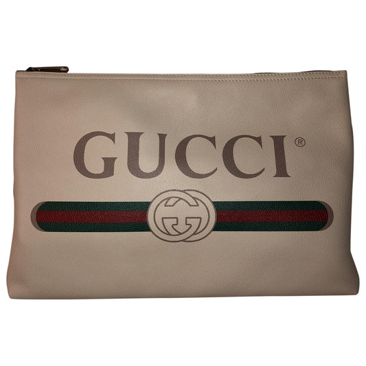 Gucci white leather case