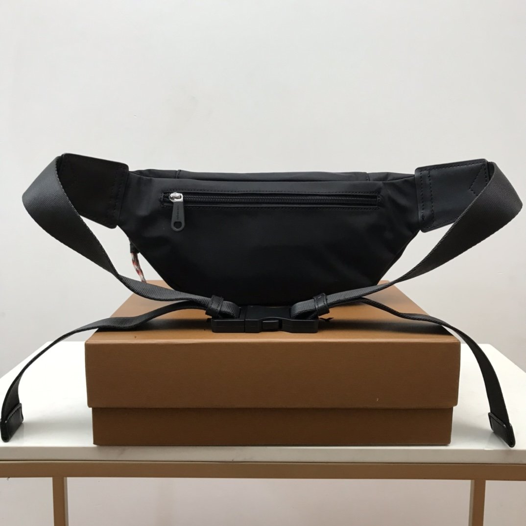 Top Quality Logo Detail Econyl Sonny Bum Bag Black For Men, Bags 12.2in/31cm