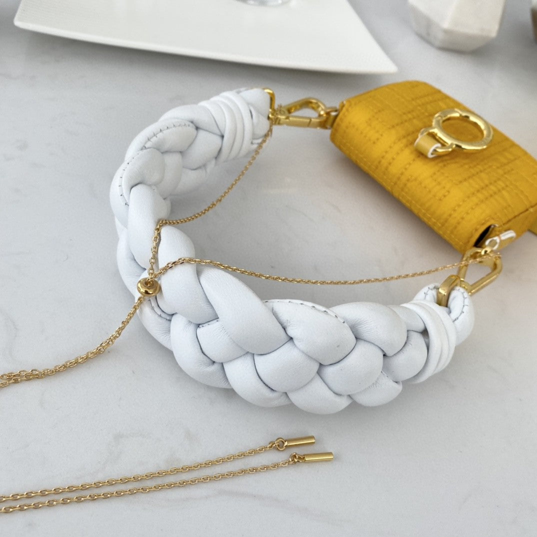 Top QualityTop Quality Nano Baguette Maxi Handle Yellow and White Bag For Woman 6.5cm/2.5in