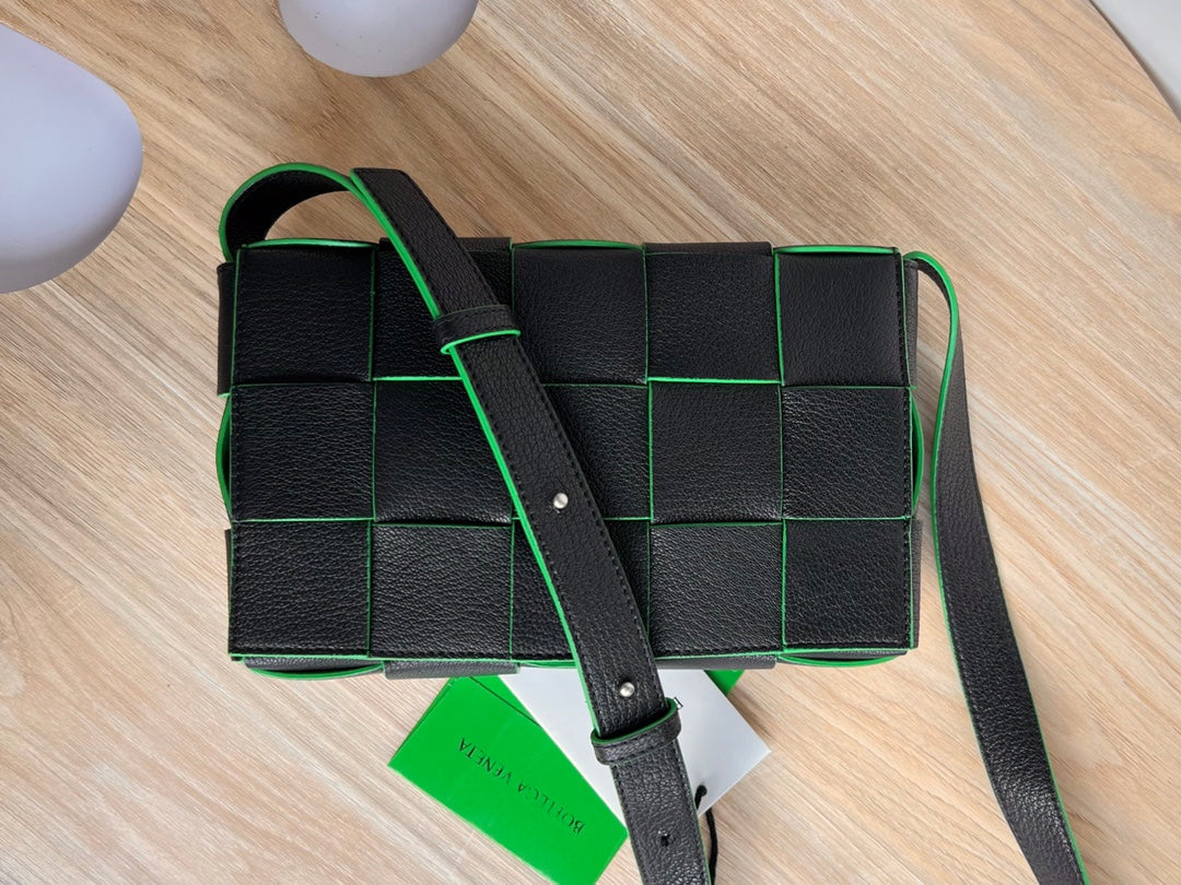 Top Quality Cassette Bag Black And Green, For Women, Bags 9.1in/23cm