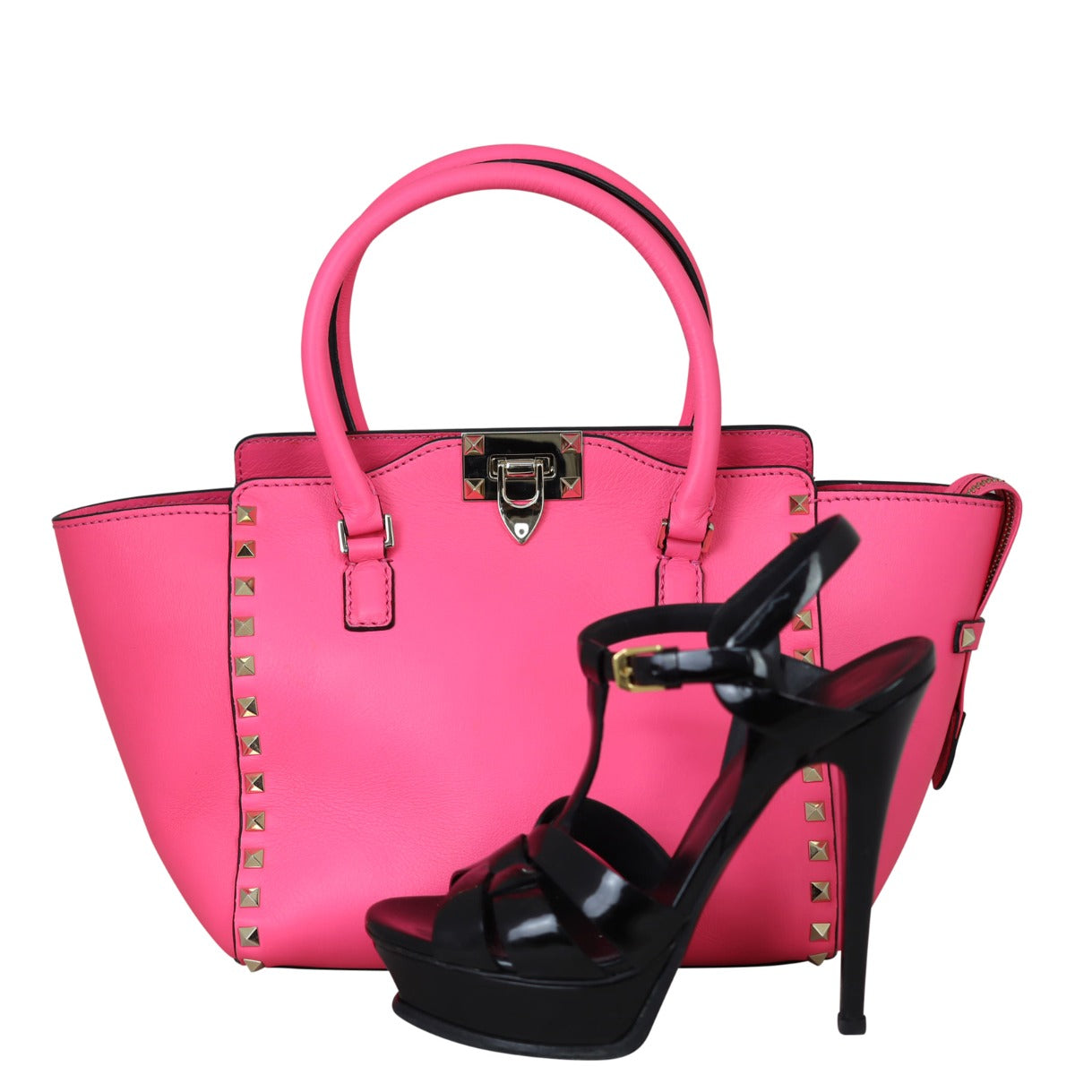 Valentino Rockstud Pagoda Tote Small