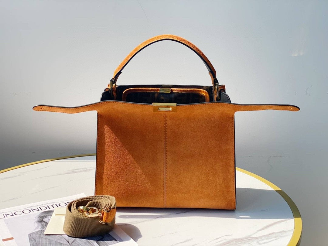 FI Top Quality X-Lite Tote MeTop Qualityum Brown Bag For Woman 30cm/12in
