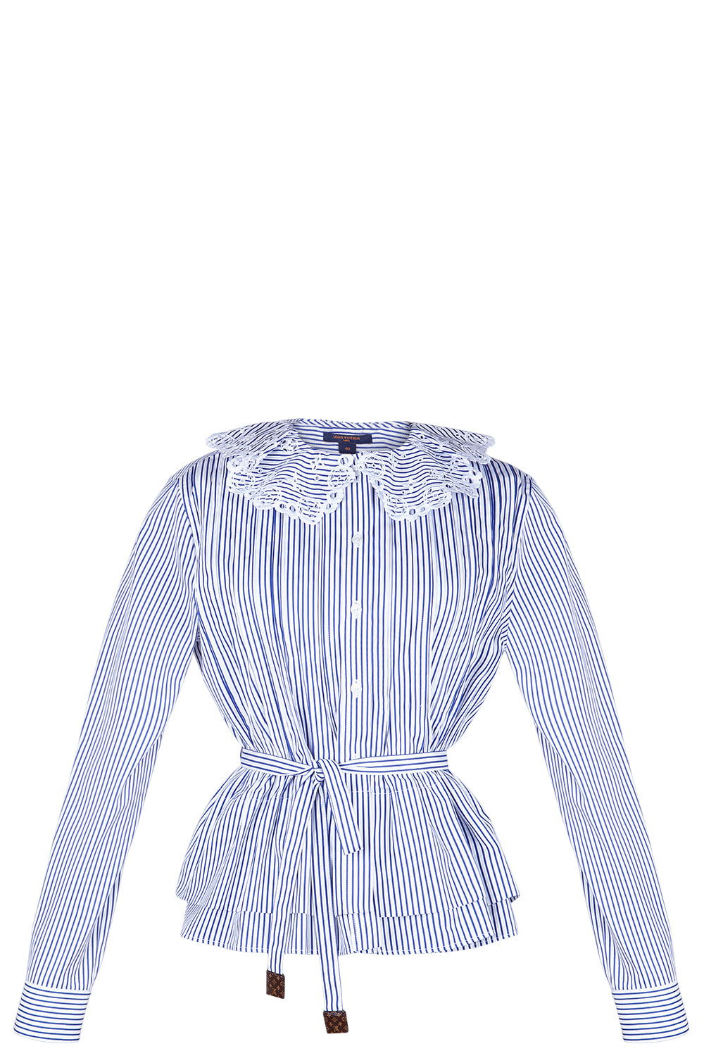 LOUIS VUITTON Top Bayarde Stripes  Blue and White