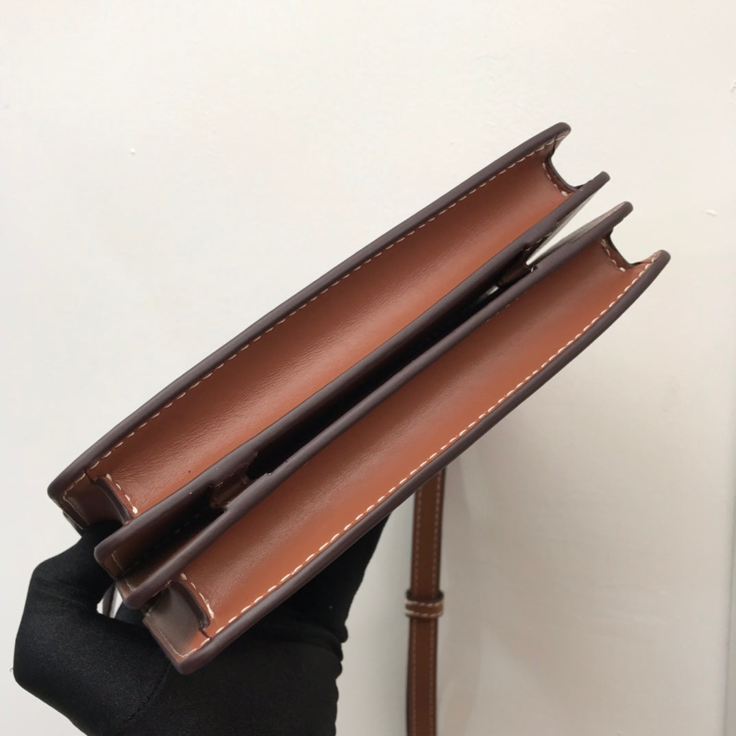 Top Quality Mini Horseferry Print Title Bag With Pocket Detail Malt Brown For Women, Bags 7.5in/19cm 80146111