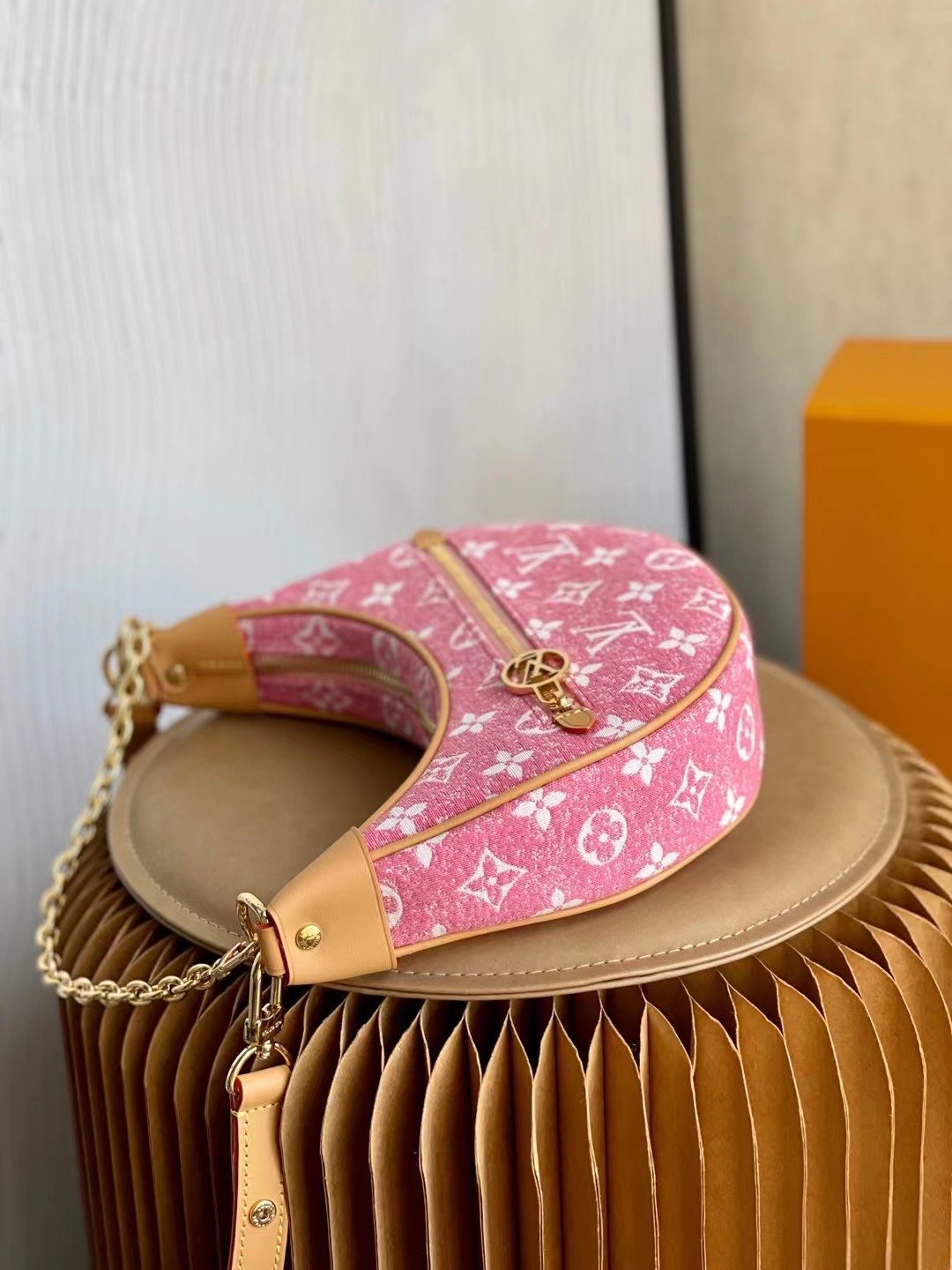 Top Quality Loop Denim Pink For Women,  Shoulder Bags 9.1in/23cm Top Quality