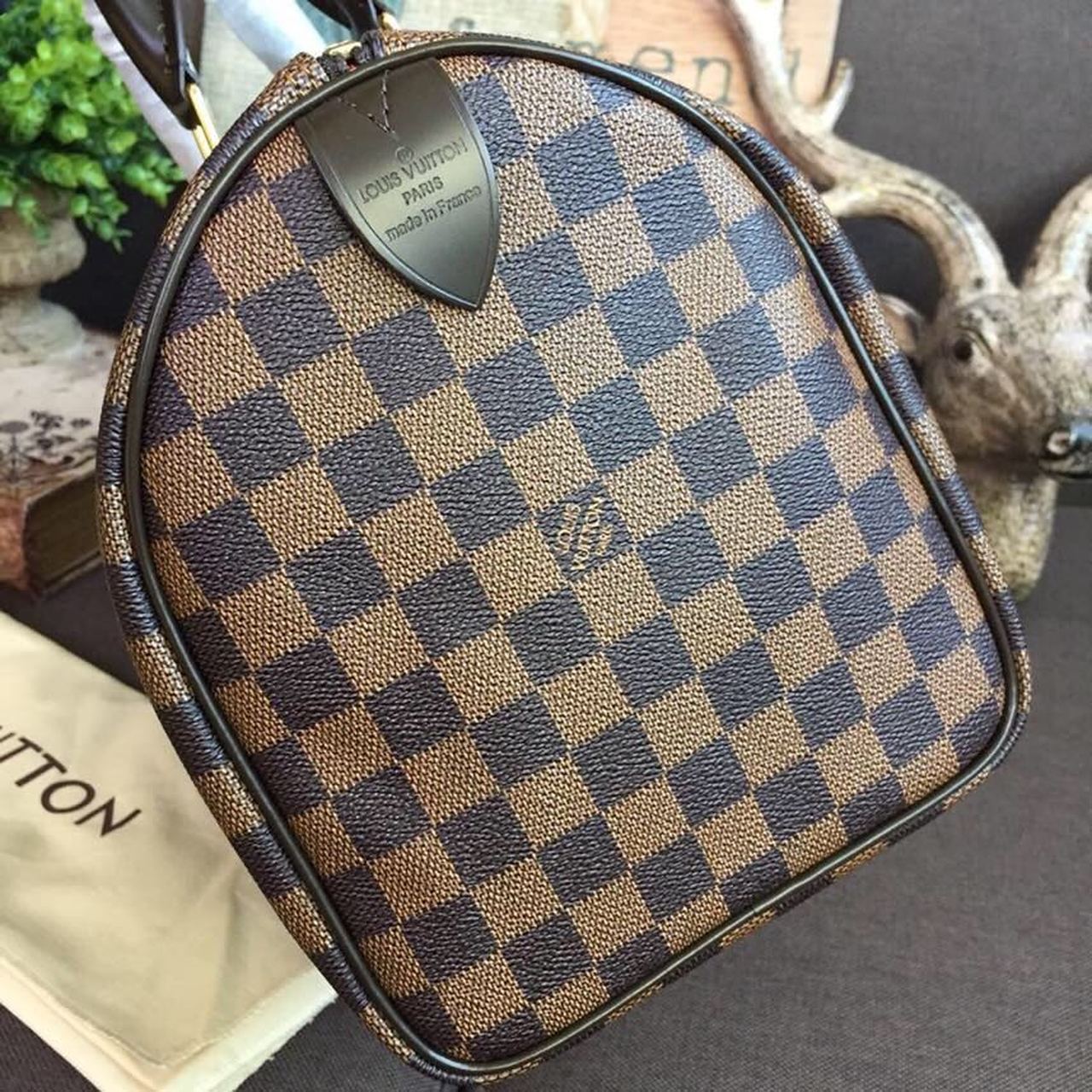 Top Quality Speedy 30 Bag Damier Ebene Canvas For Women 11.8in/30cm Brown Top Quality N41364