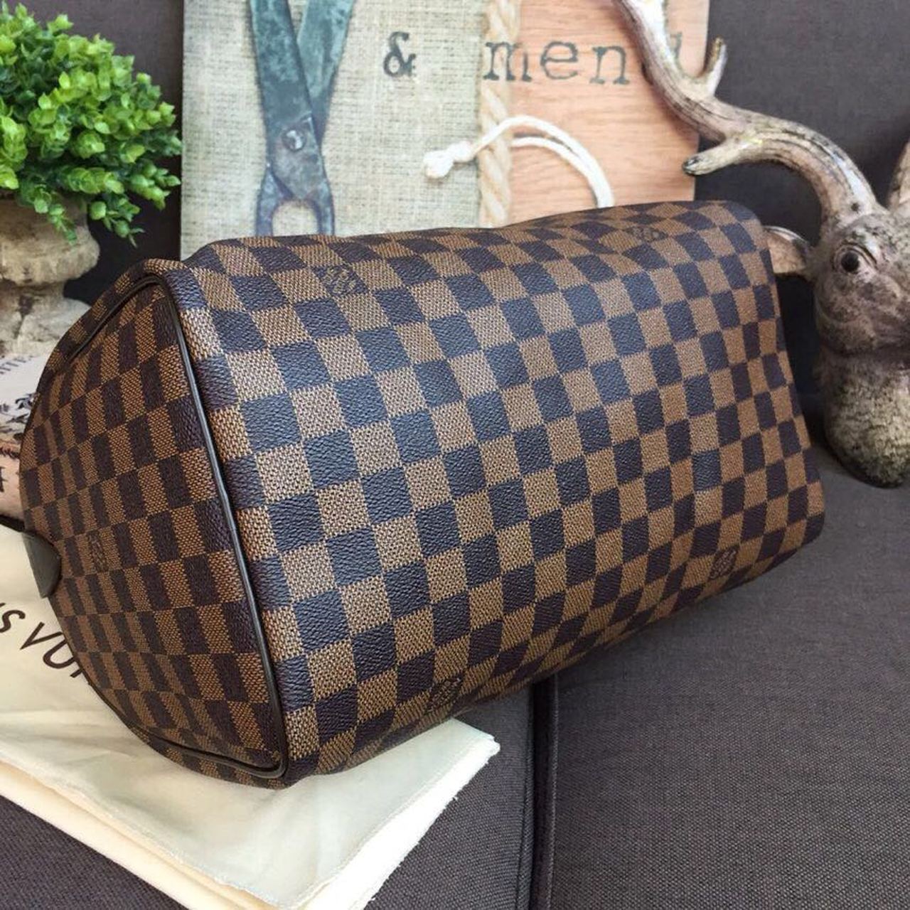 Top Quality Speedy 30 Bag Damier Ebene Canvas For Women 11.8in/30cm Brown Top Quality N41364