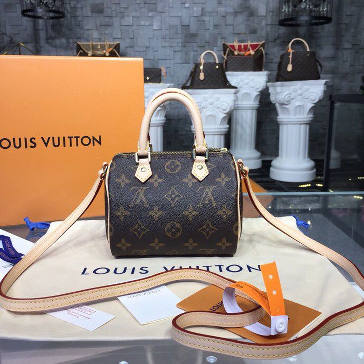 Top Quality Nano Speedy Monogram Canvas For Women,  Shoulder And Crossbody Bags 6.3in/16cm Top Quality M61252