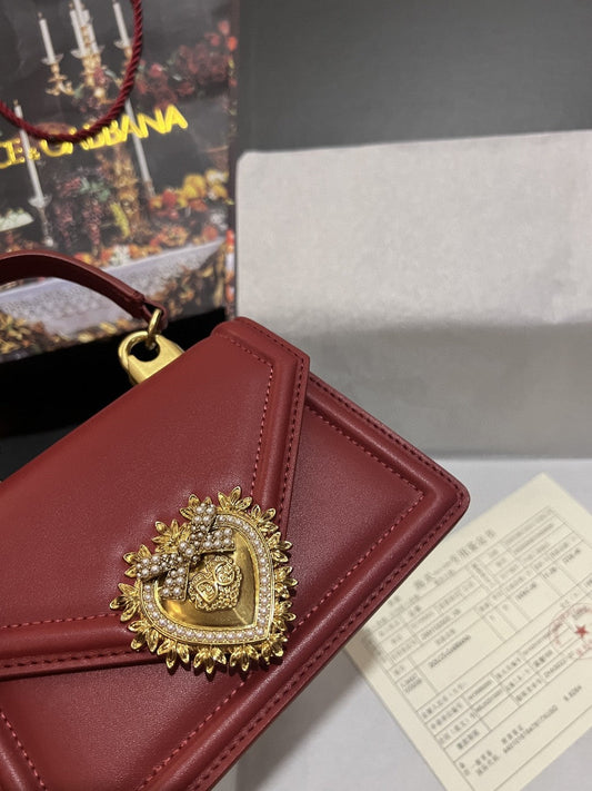 Top Quality Small Devotion Bag In Plain Burgundy For Women 7.5in/19cm Top Quality