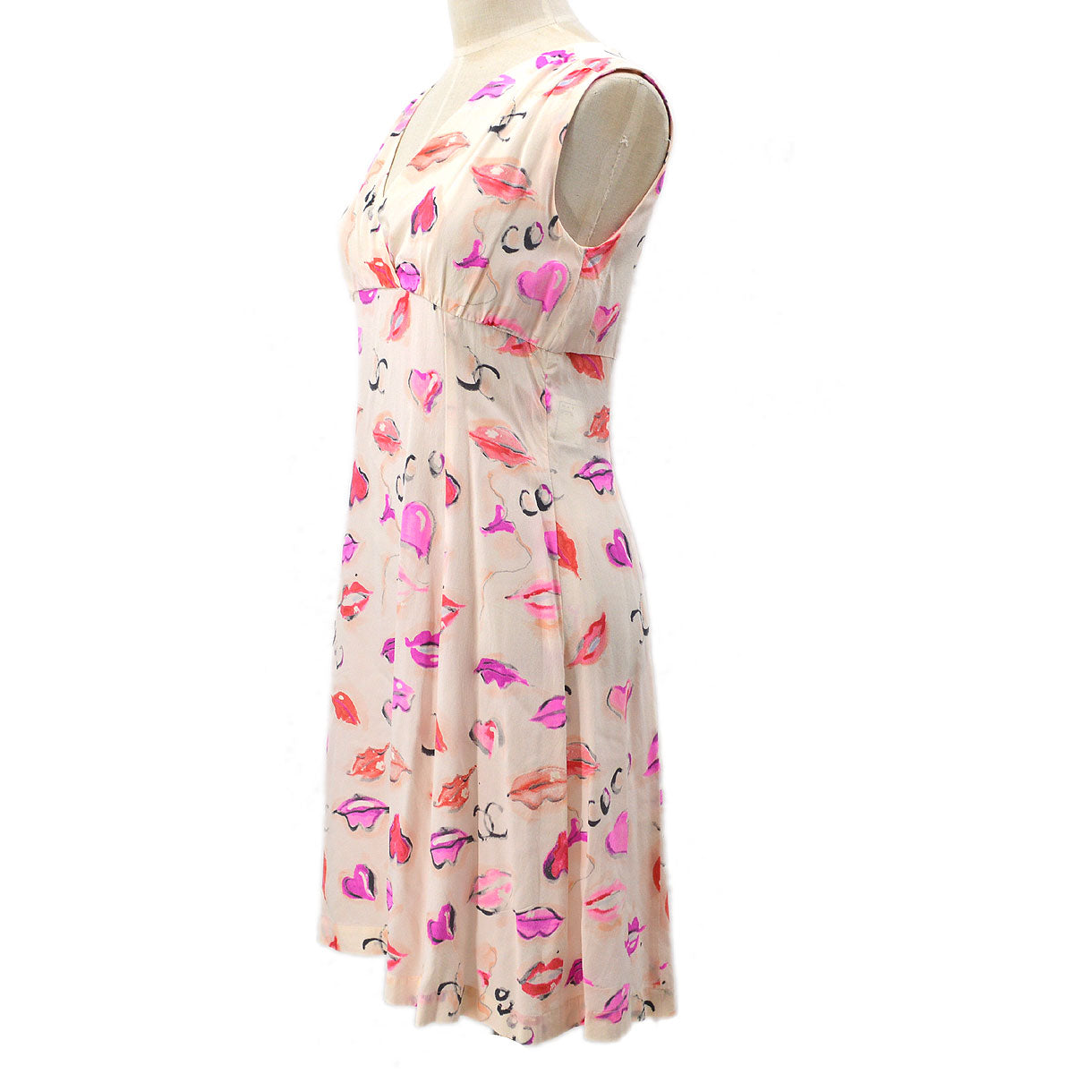 Chanel 1995 Coco sleeveless silk dress