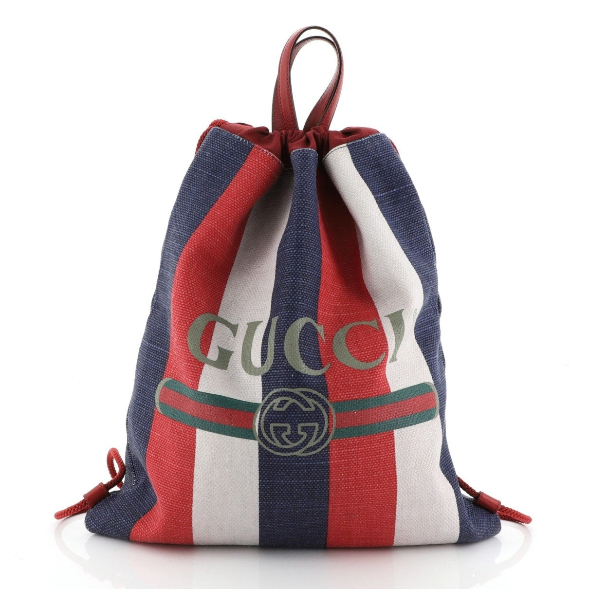 Gucci blue cloth backpacks