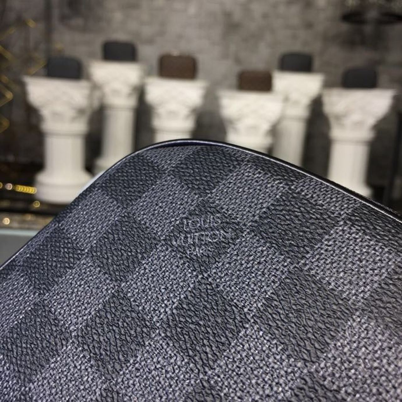 Top Quality King Size Toiletry Damier Graphite Canvas For Women, WoBags, Travel Bags 11in/28cm Top Quality