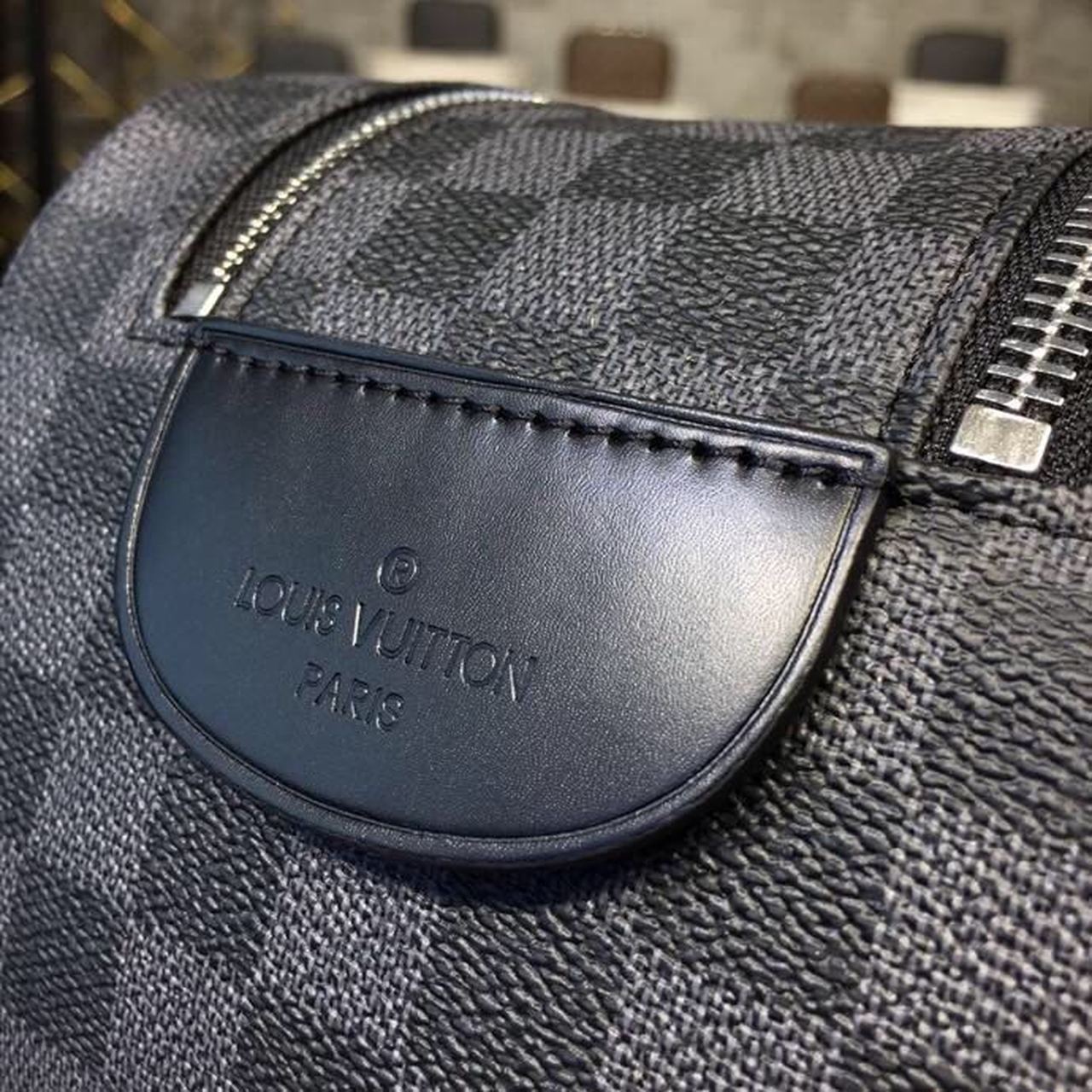 Top Quality King Size Toiletry Damier Graphite Canvas For Women, WoBags, Travel Bags 11in/28cm Top Quality