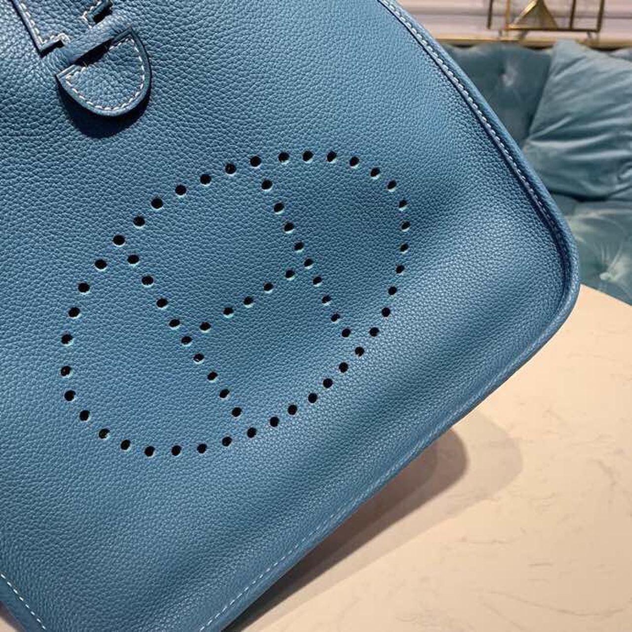 Top Quality Evelyne III GM Bag Middle Blue For Women 11.8in/30cm