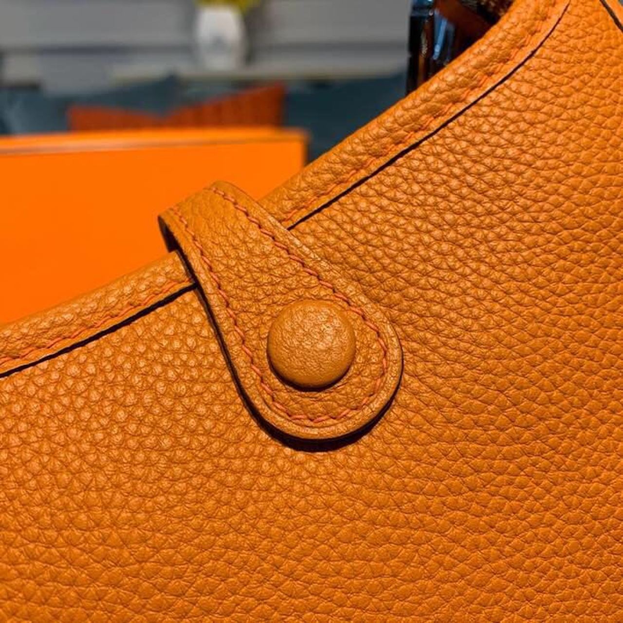 Top Quality Evelyne III TPM Bag Orange With SiTop Qualityer-Toned Hardware For Women, Shoulder And Crossbody Bags 6.7in/17cm
