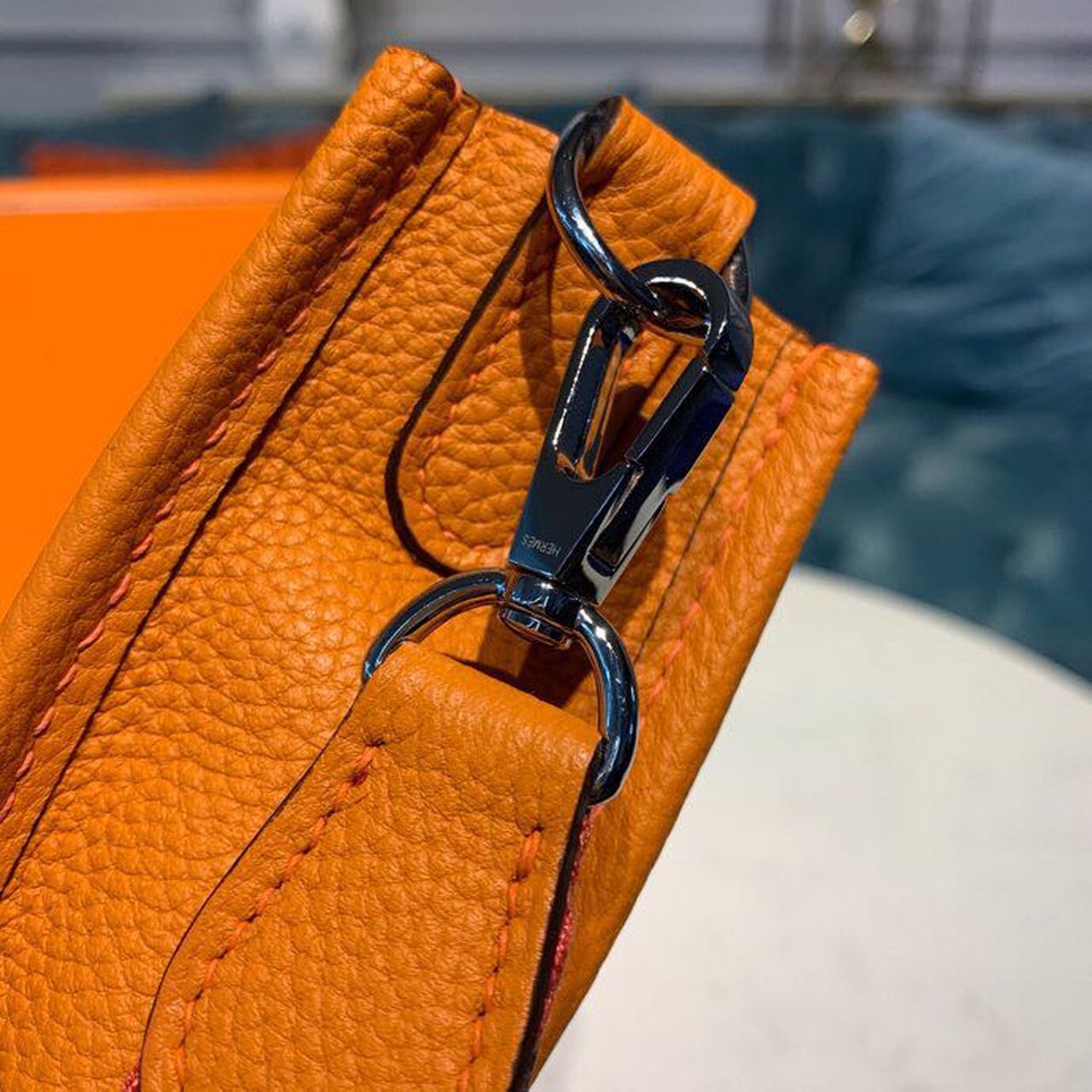 Top Quality Evelyne III TPM Bag Orange With SiTop Qualityer-Toned Hardware For Women, Shoulder And Crossbody Bags 6.7in/17cm