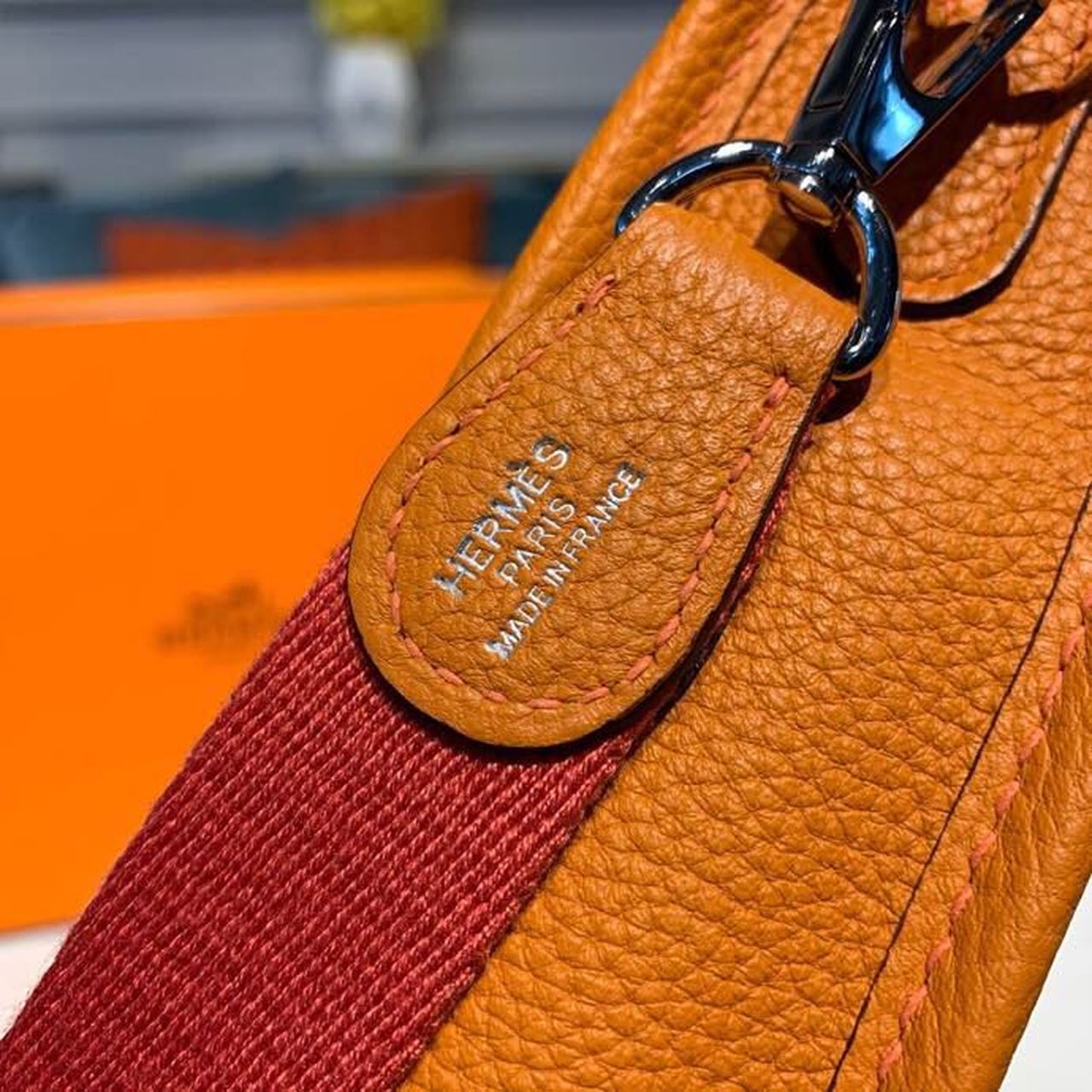 Top Quality Evelyne III TPM Bag Orange With SiTop Qualityer-Toned Hardware For Women, Shoulder And Crossbody Bags 6.7in/17cm