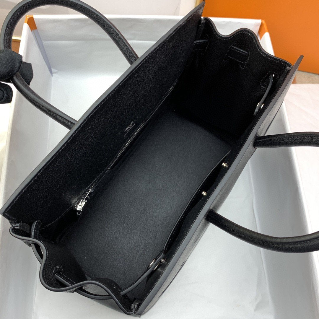 Top Quality Etoupe Shadow Birkin Black For Women 10in/25cm