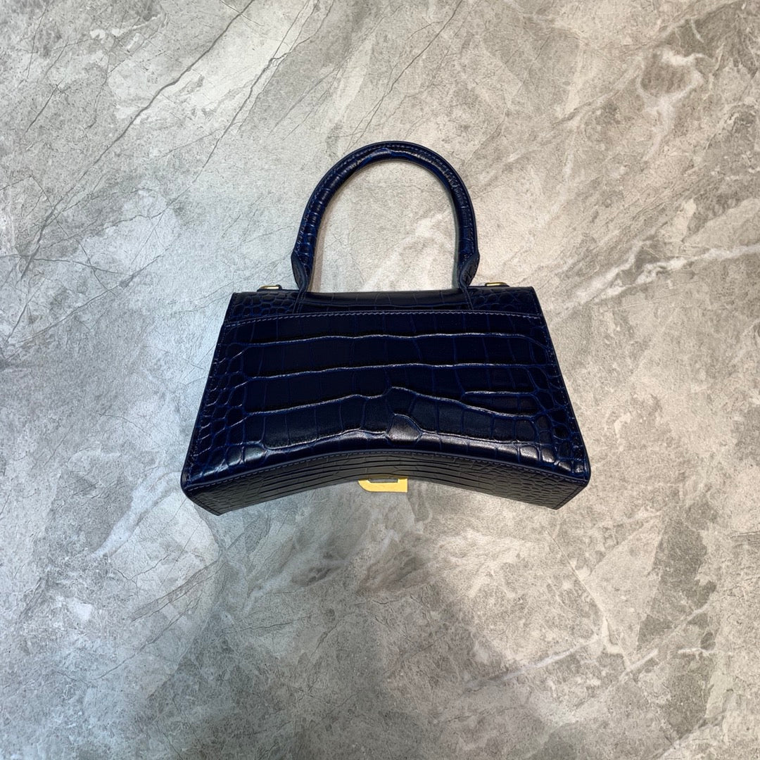 Top Quality Hourglass Small Handbag In Dark Blue, For Women,  Bags 9in/23cm 5935461LRGM4611