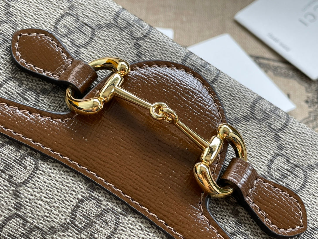gg Children’s Horsebit 1955 Mini Bag Beige For Women, Women’s Bags 7in/18cm gg‎ ‎699296 92TCG 8563