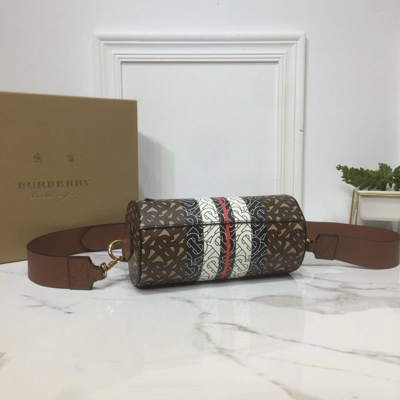 Top Quality The Monogram Stripe E-canvas Barrel Bag For Women, Bags 8.3in/21cm