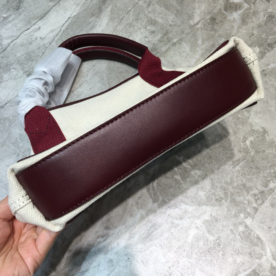 Top Quality Navy XS Tote Bag In Dark Red, For Women,  Bags 12.6in/32cm