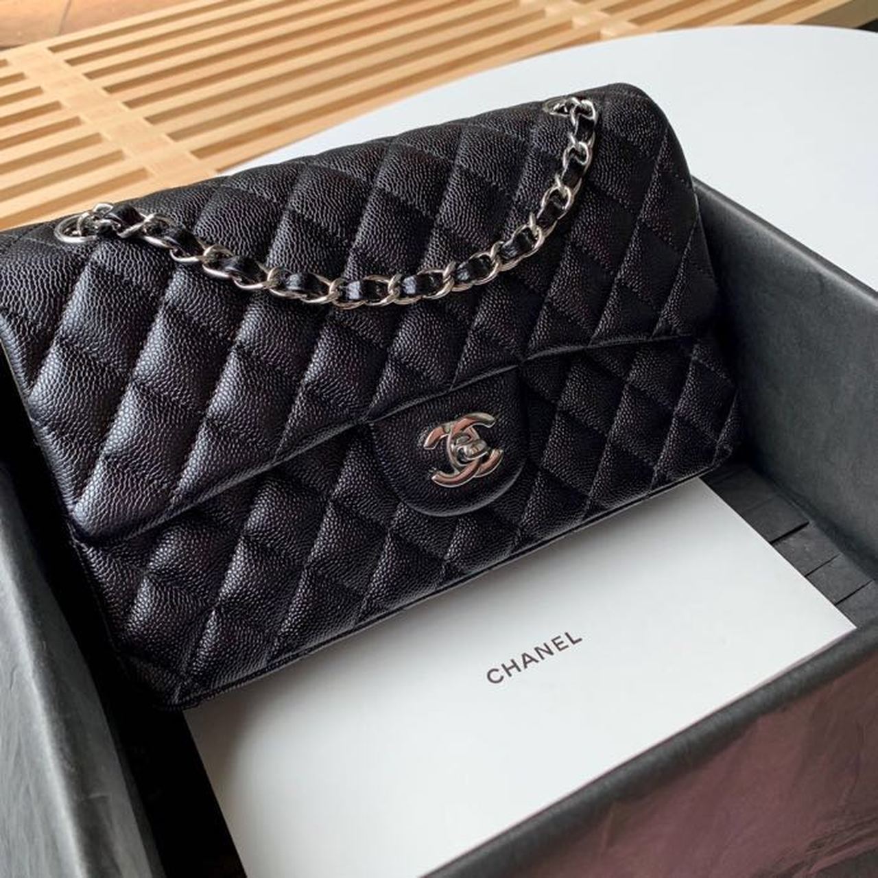CHL Classic Handbag Silver Hardware Black For Women Bags, Shoulder And Crossbody Bags 10.2in/26cm A01112