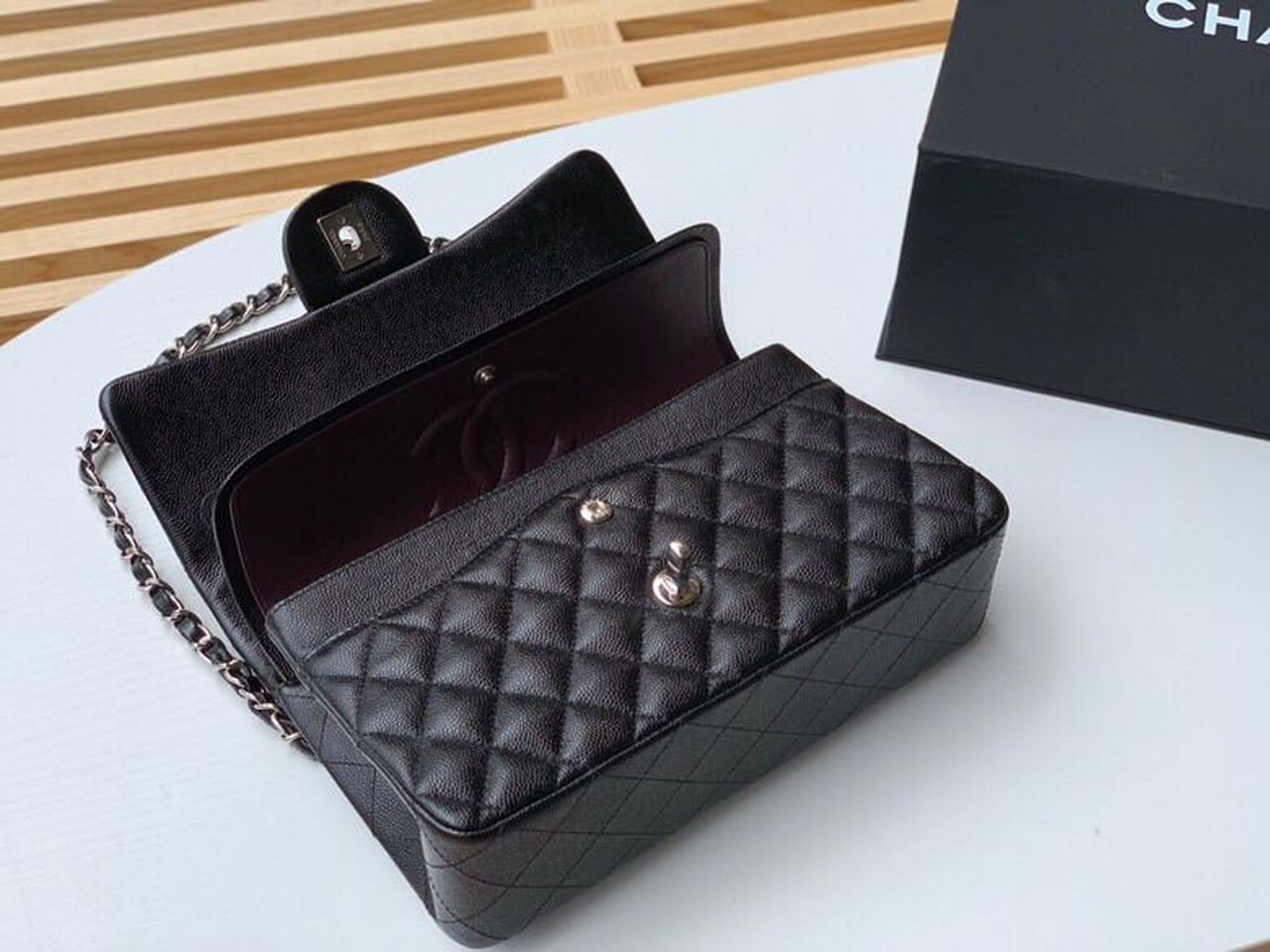 CHL Classic Handbag Silver Hardware Black For Women Bags, Shoulder And Crossbody Bags 10.2in/26cm A01112