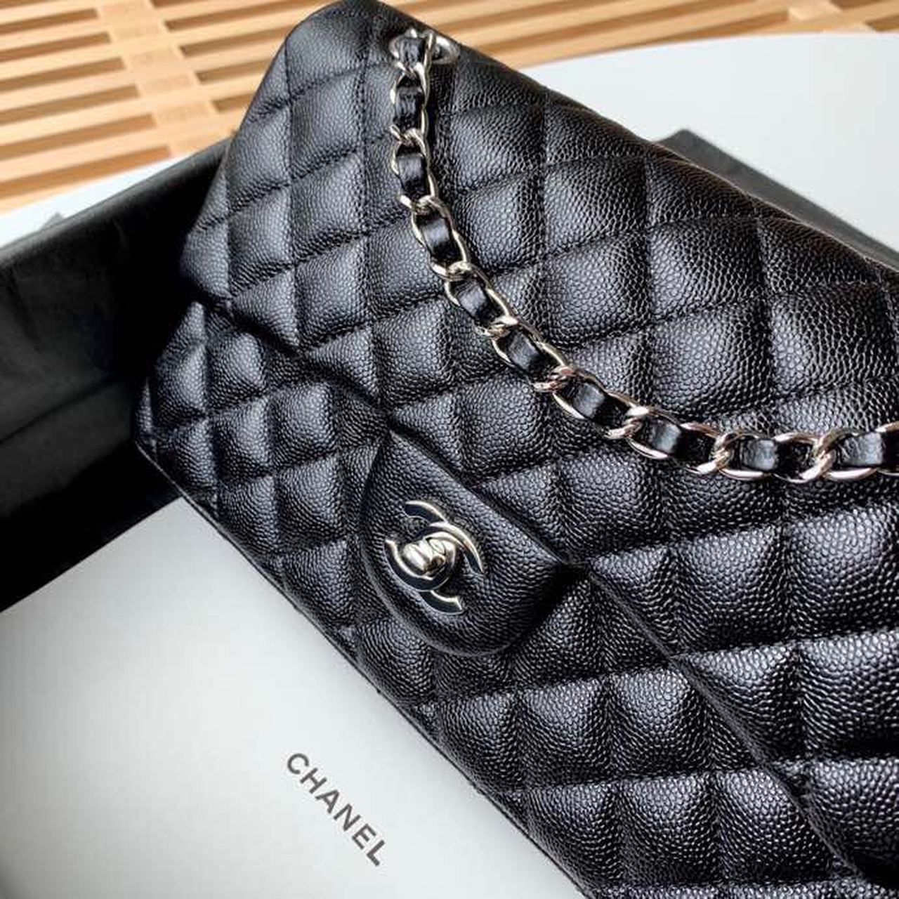 CHL Classic Handbag Silver Hardware Black For Women Bags, Shoulder And Crossbody Bags 10.2in/26cm A01112