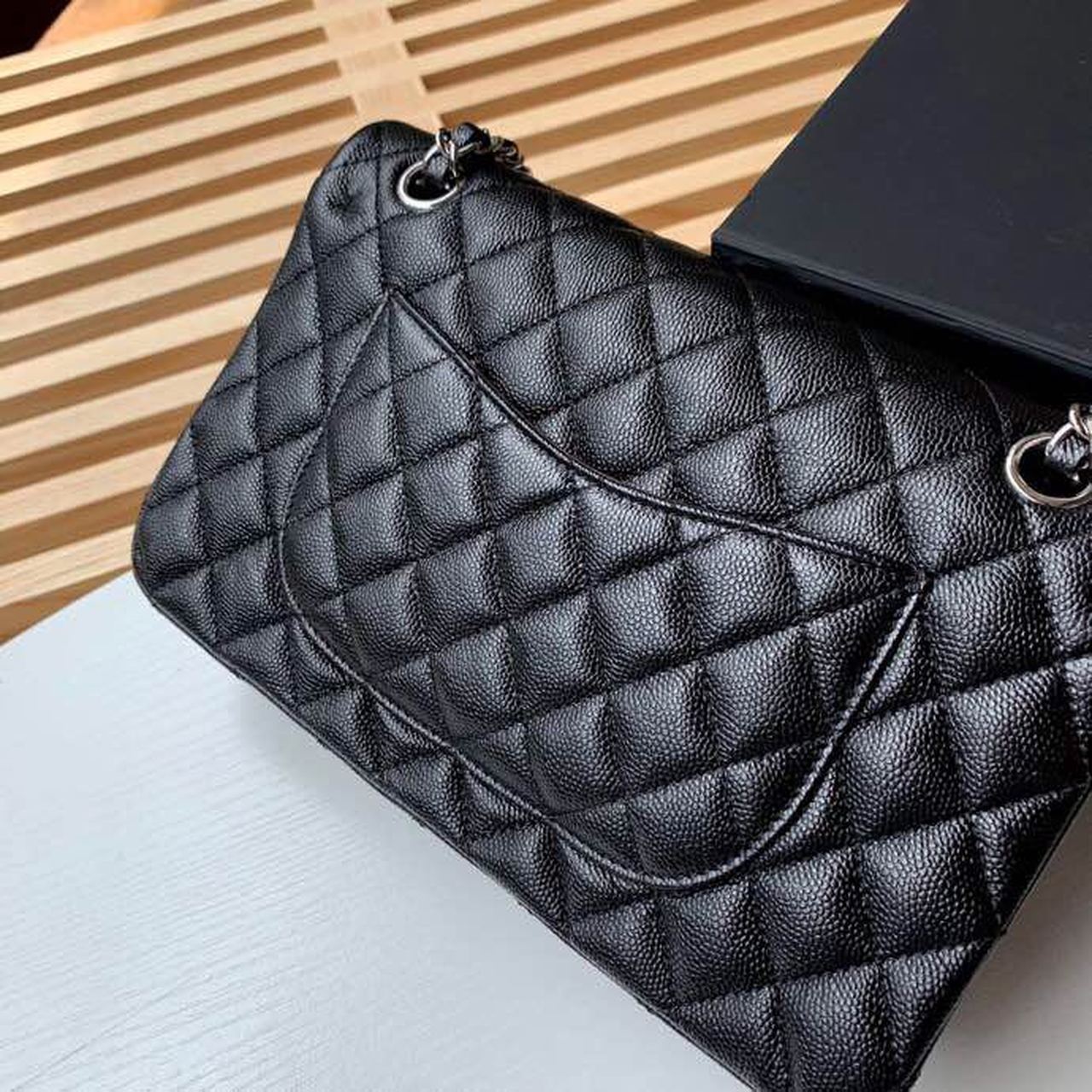 CHL Classic Handbag Silver Hardware Black For Women Bags, Shoulder And Crossbody Bags 10.2in/26cm A01112