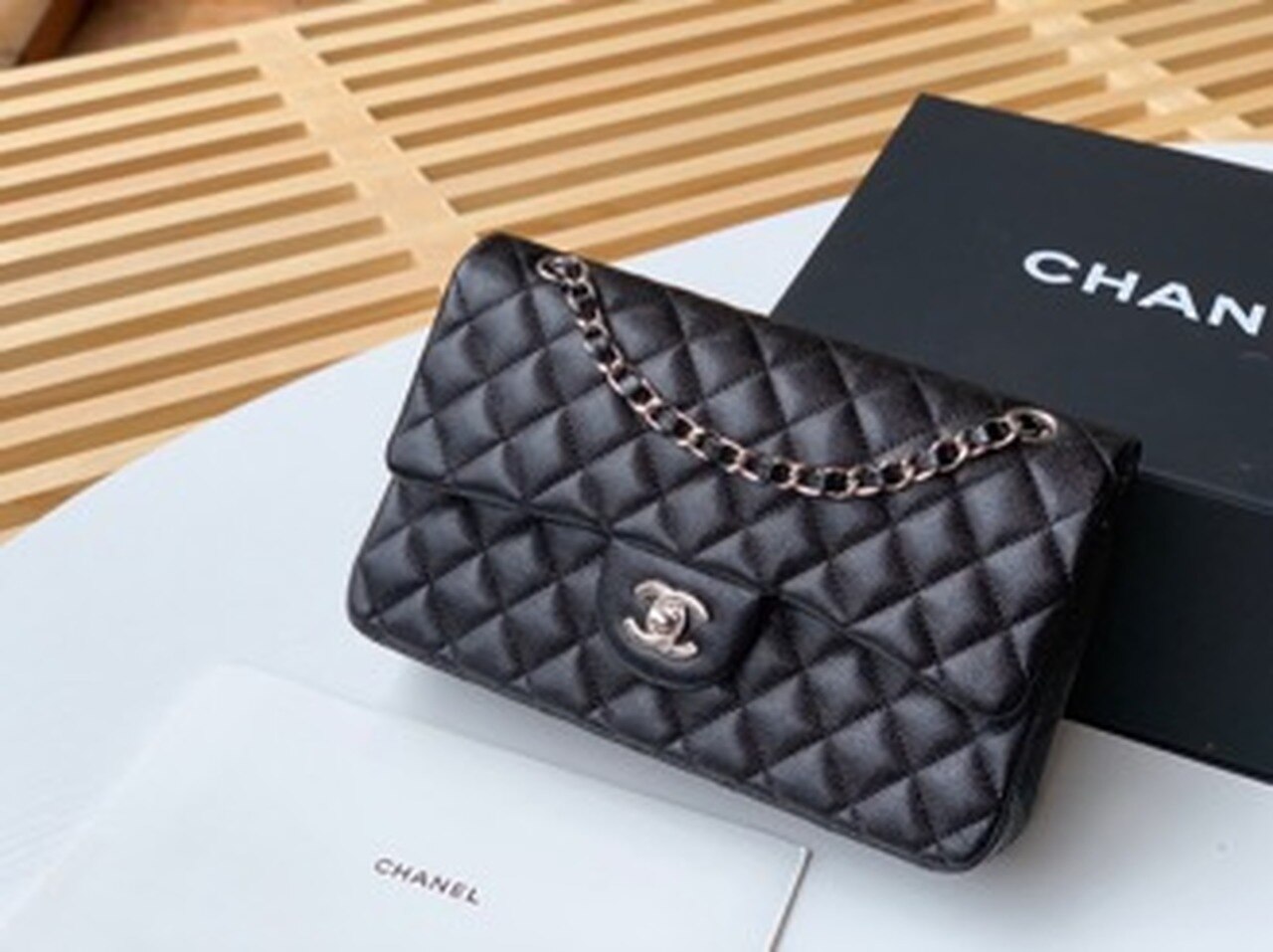 CHL Classic Handbag Silver Hardware Black For Women Bags, Shoulder And Crossbody Bags 10.2in/26cm A01112