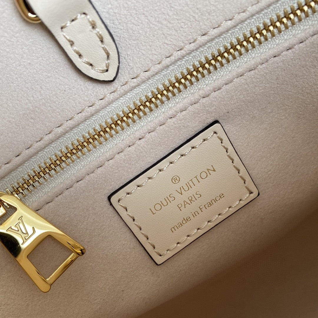 Top Quality On The Go PM Bag Monogram Empreinte 9.8in/25cm Beige Top Quality