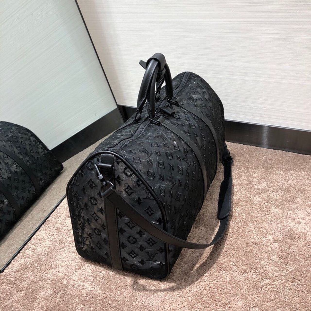 Top Quality Keepall Bandouliere 50 Monogram Black By Virgil Abloh For Women, WoBags, Shoulder And Crossbody Bags 19.7in/50cm Top Quality M53971