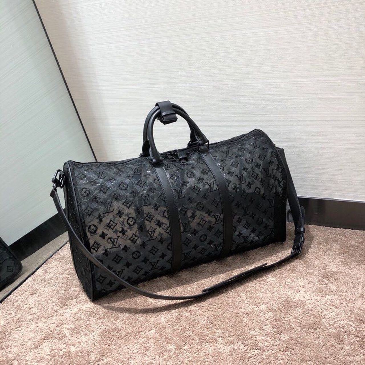 Top Quality Keepall Bandouliere 50 Monogram Black By Virgil Abloh For Women, WoBags, Shoulder And Crossbody Bags 19.7in/50cm Top Quality M53971