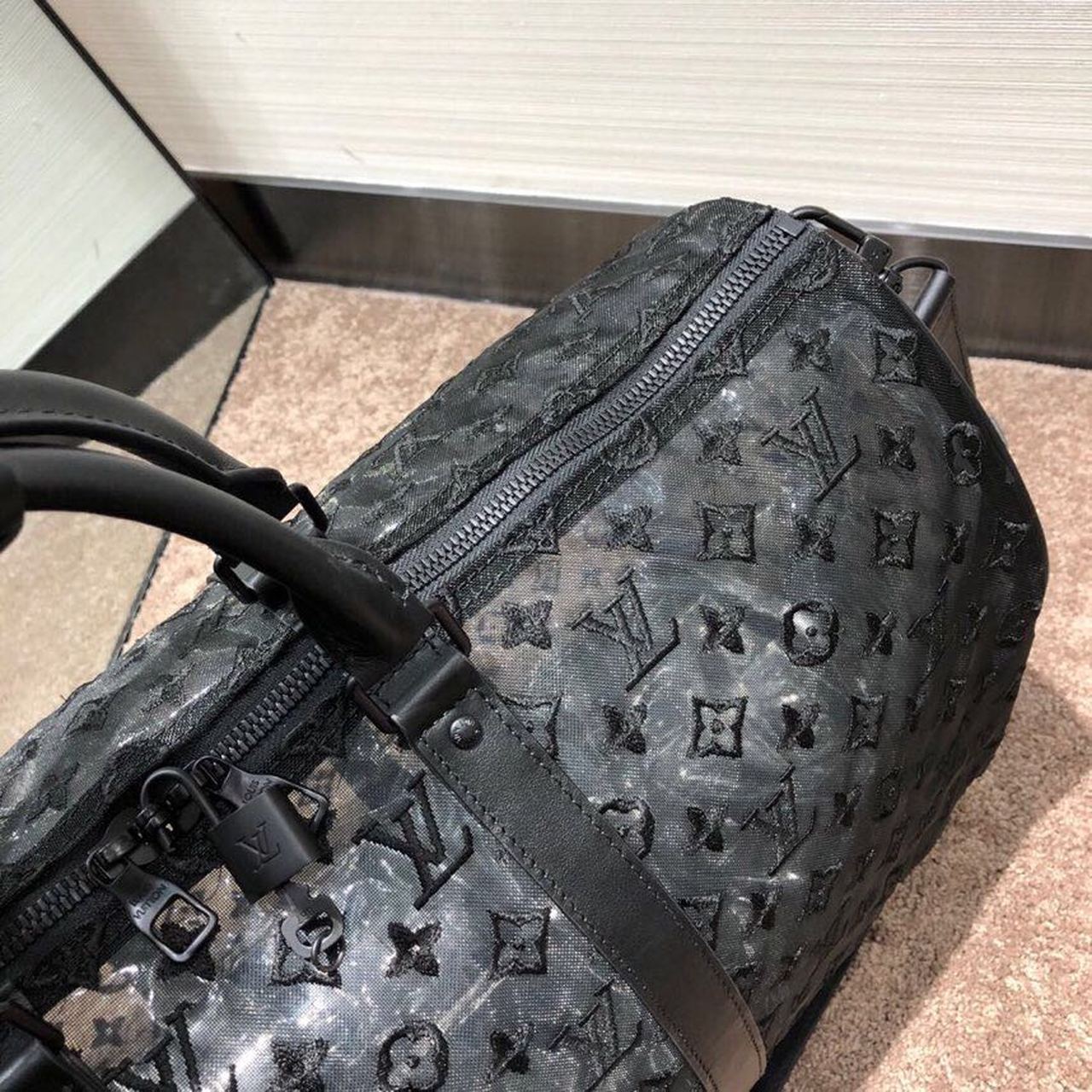 Top Quality Keepall Bandouliere 50 Monogram Black By Virgil Abloh For Women, WoBags, Shoulder And Crossbody Bags 19.7in/50cm Top Quality M53971