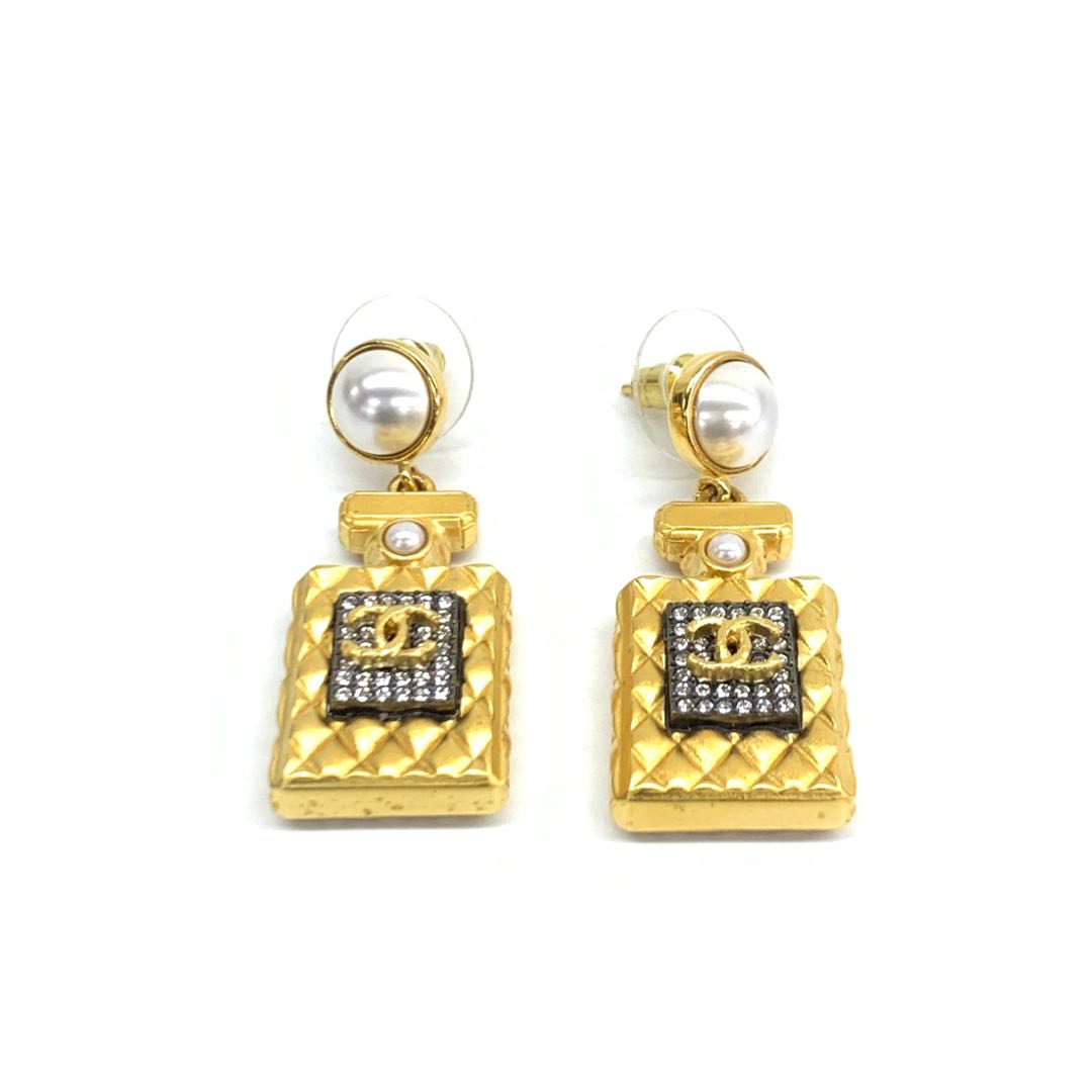 Chanel Perfume Bottle Earrings